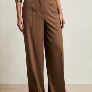 REISS- Solene Women's Wide-Leg Trouser in Tan